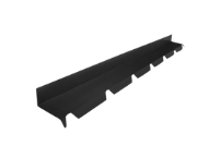 Teja de cumbrera contra pared con muescas