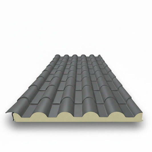Panel sándwich gris antracita